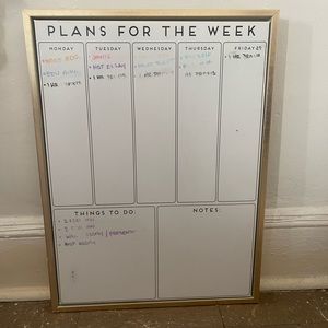 Dry erase planner